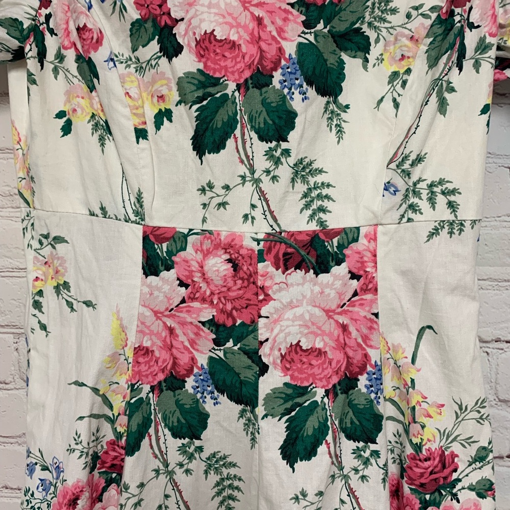 Vintage Handmade Laura Ashley Floral Fabric Dress Size S 34” - Picture 3 of 5